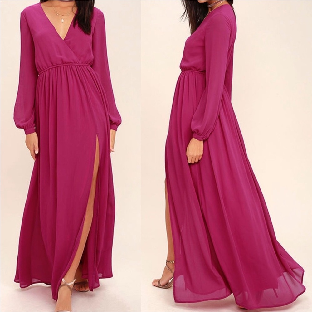 Lulus Long Sleeve Maxi Dress